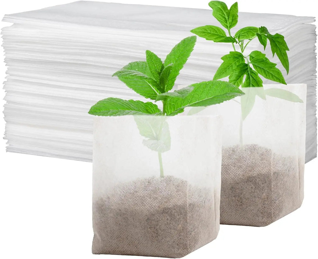 100/1000pcs Degradable Non-woven Plant Grow Bags Sapling Seed Nursery Bag Grow Pockets Planting Cultivation Pouches Garden Tools Le Coin Vert